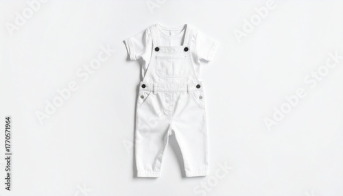 Minimalist White Jumpsuit Light Background