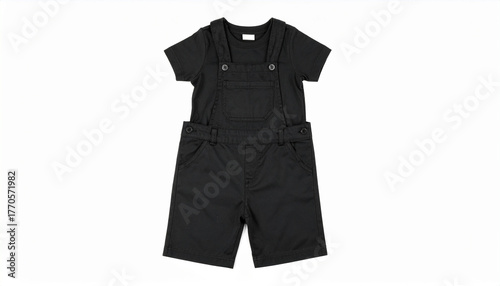 Childs Black Protective Jumpsuit with High Collar