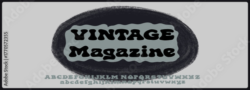 Vintage bold vector font. Alphabet uppercase and lowercase. Rough and grunge typography.