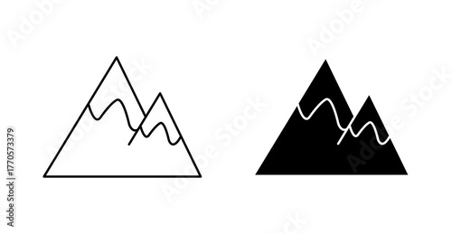 pyramid of mountains icon