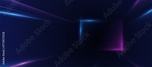 Abstract neon technology background, Futuristic digital blue and pink lines background for presentation business or tech event poster EPS 10
