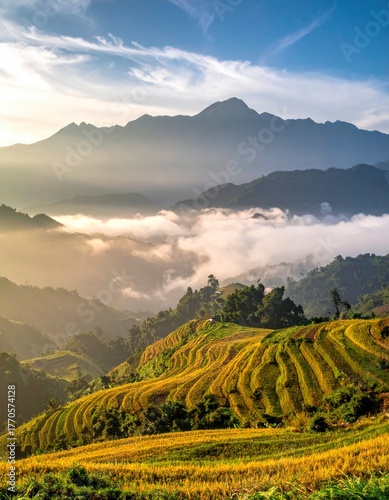 Terraced Rice Fields in Sapa, Vietnam - A Breathtaking Landscape.