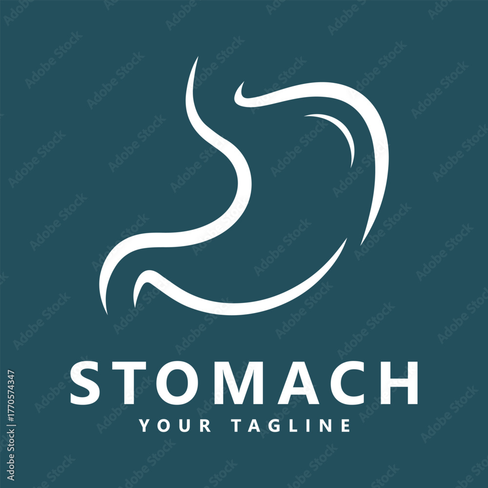 Fototapeta premium Stomach care logo design vector icon