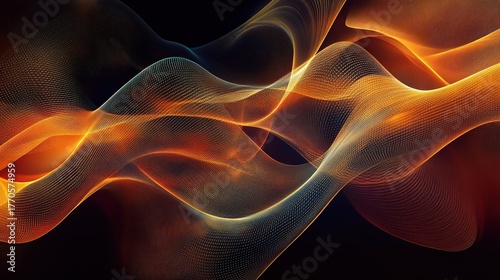 abstract orange and gold wave background