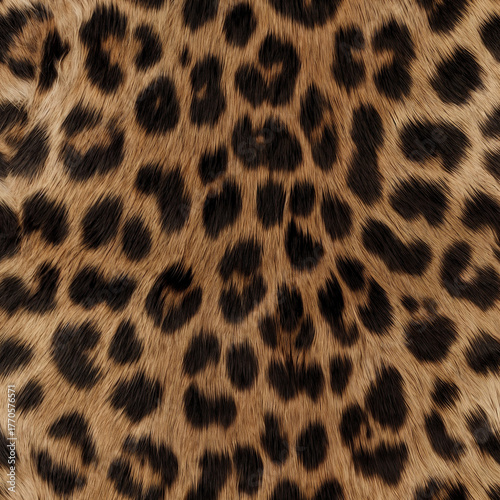Detailed Leopard Fur Texture for Fashion and Wild Animal Print Backgrounds - Generative AI
