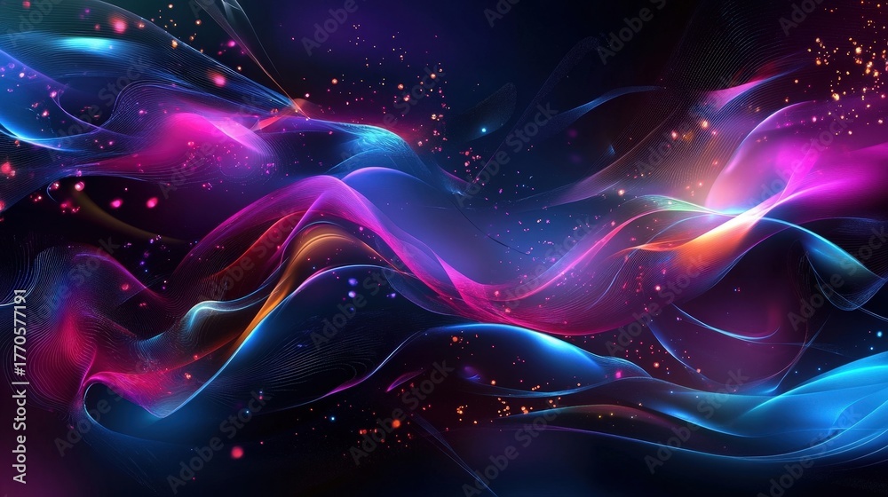 Fototapeta premium abstract colorful waves background
