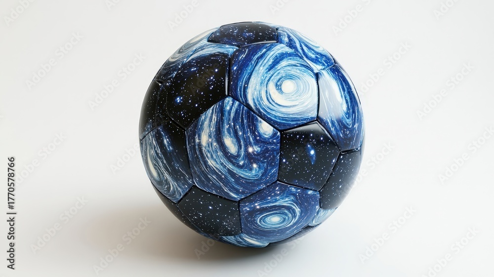 Fototapeta premium cosmic soccer ball galaxy design football