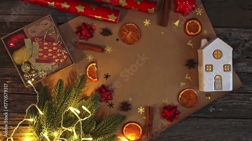 Beautiful festive decoration on the table.
