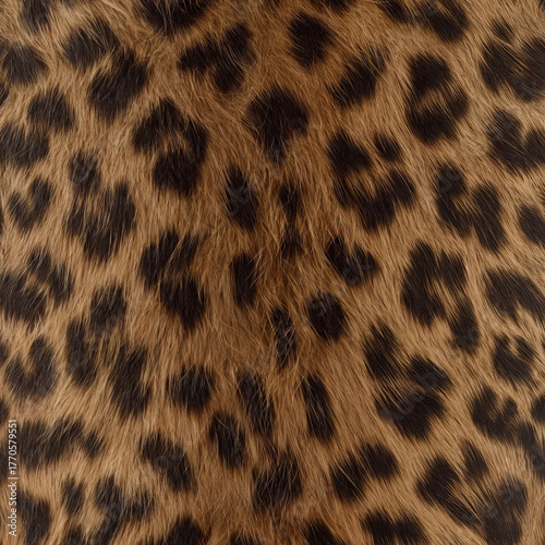 Detailed Leopard Fur Texture for Fashion and Wild Animal Print Backgrounds - Generative AI
