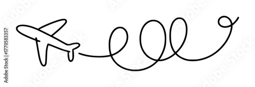 Simple Airplane Flying with a Whimsical Swirling Flight Path