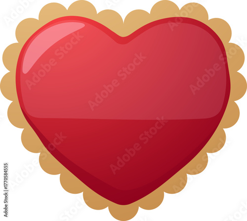 Heart Cookie Button
