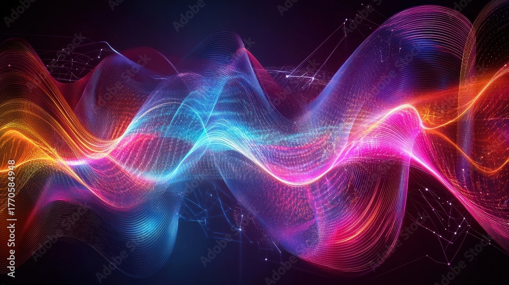 custom made wallpaper toronto digitalabstract colorful wave background