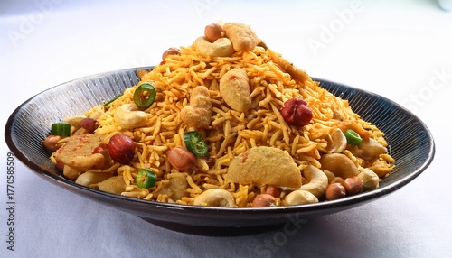 Navrattan Namkeen Mixture Indian Nimko Snack Spicy And Sweet Farsaan