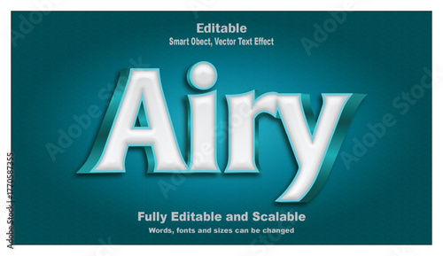 Airy text effect soft, smooth, gentle, minimal, elegant, clean design.