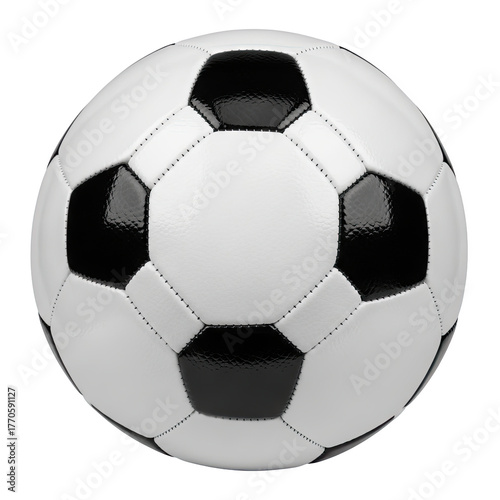 Classic soccer ball isolated on transparent background