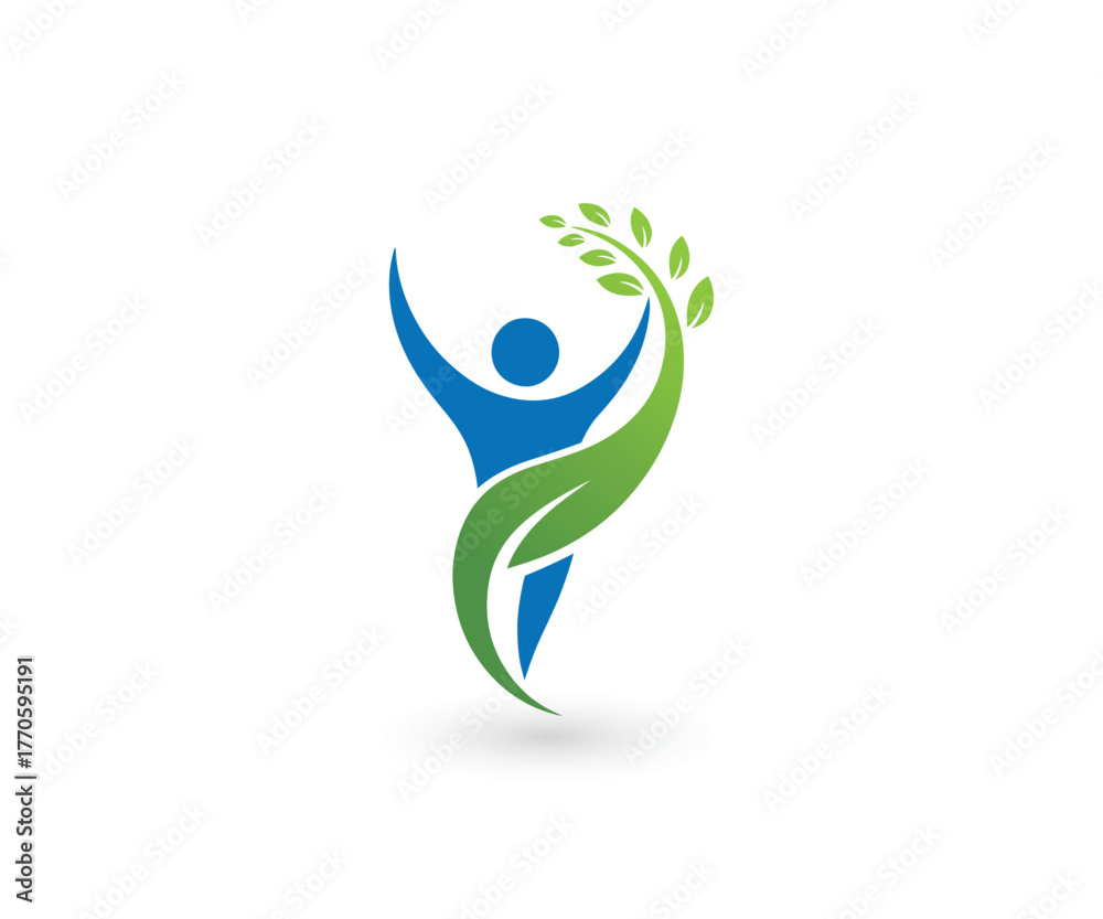 Fototapeta premium Human Wellness symbol logo design template