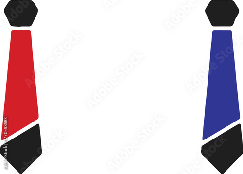 necktie symmetrical duality vector logo black white contrast design