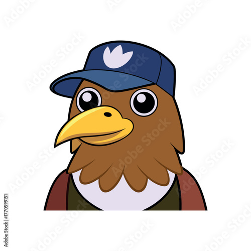 Eagle Wearing Cap