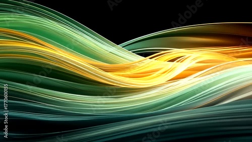 Dynamic abstract flowing light waves in vibrant colors with high contrast visual effect
