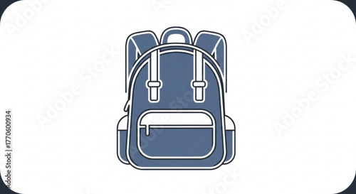 Stylish blue backpack, a versatile companion for students, travelers, and adventurers, offering convenience and functionality on the go