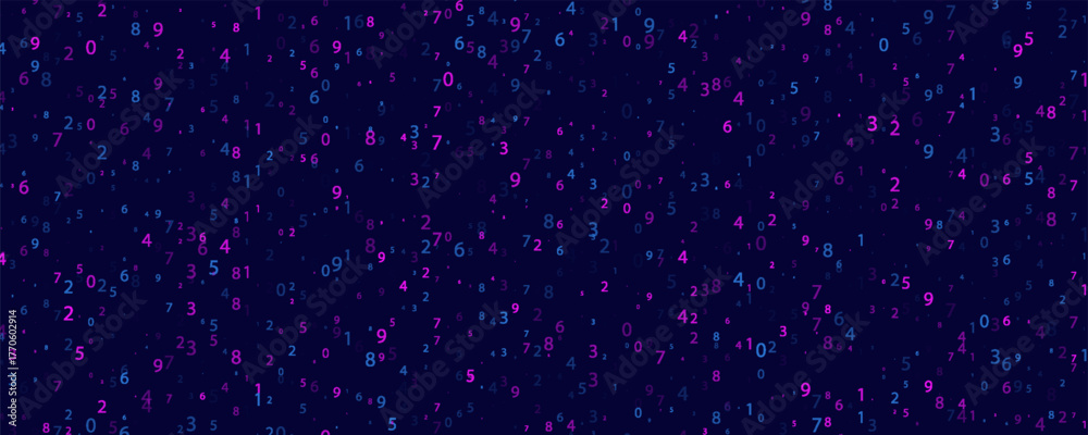 Fototapeta premium Abstract digital graphic with vibrant purple and blue dots