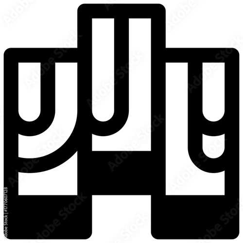 Hardwood flooring. Outlined stroke vector icon with black-filled details.