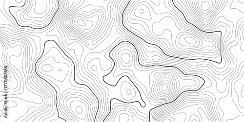 Topographic map background. Geographic line map with elevation assignments. Contour background geographic grid. Vector illustration. transparent background