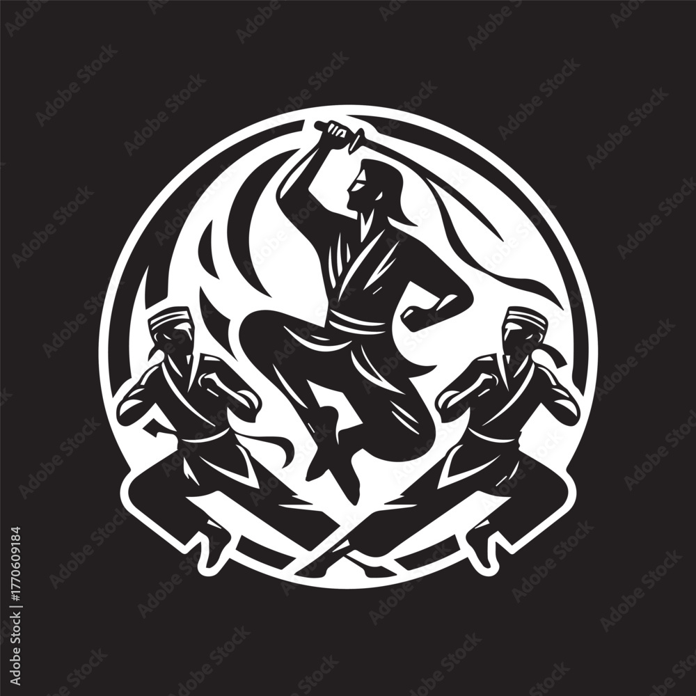 Fototapeta premium pencak silat sports logo vector