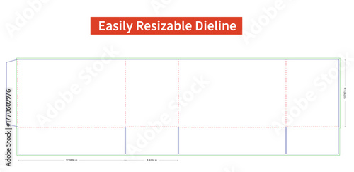 Box Die Line Tamplate,half slotted container 3d mockup.eps