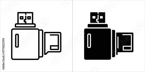 Usb flash drive adapter with usba and usbc connectors