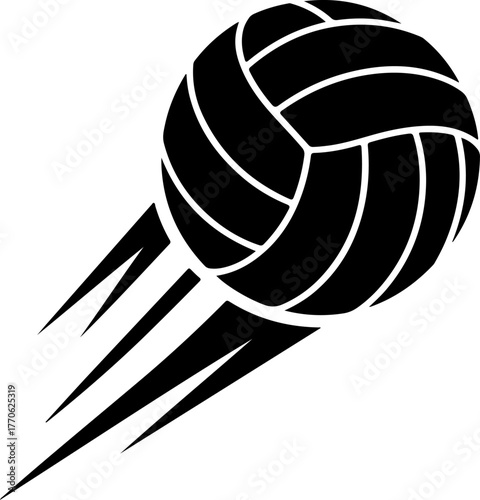 volleyball ball silhouette vector illustration