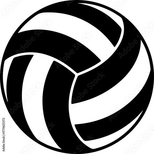 volleyball ball silhouette vector illustration