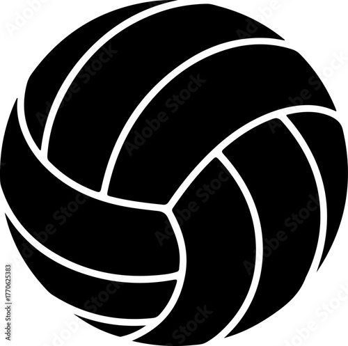 volleyball ball silhouette vector illustration
