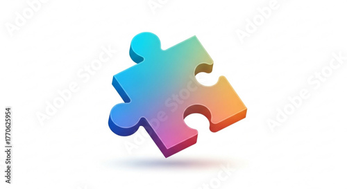 A colorful puzzle piece, symbolizing problemsolving, teamwork, and the importance of fitting together