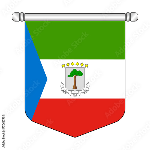 Equatorial Equatorial Guinea National Banner Symbol Hanging
