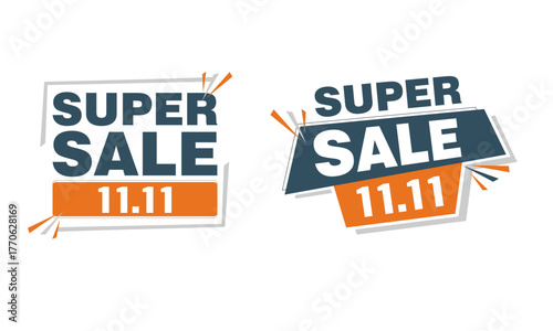 Super Sale 11.11 Vector Sticker PNG
Bold Promotional Tag for Ecommerce & Digital Marketing
Use in Sale Posters, App UI, Social Media & Flyer
