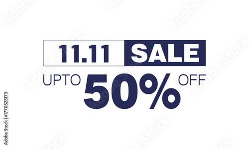 11.11 Sale Up To 50% Off Sticker PNG
Promotional Discount Label for Online Deals & Shopping Ads
Suitable for Posters, Web Banners & Social Media Marketing