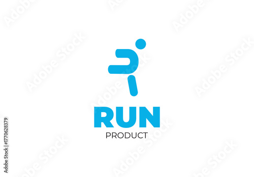 running symbol icon logo vector