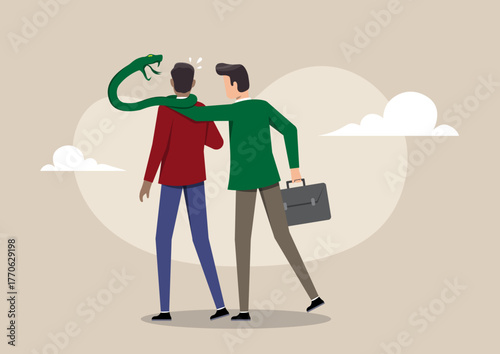 Backstabbing or Betrayal Concept Illustration