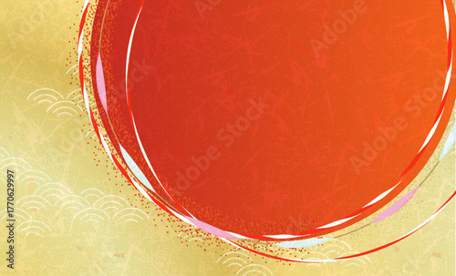 Cuadro en lienzo 美しい日本の和柄背景イラスト