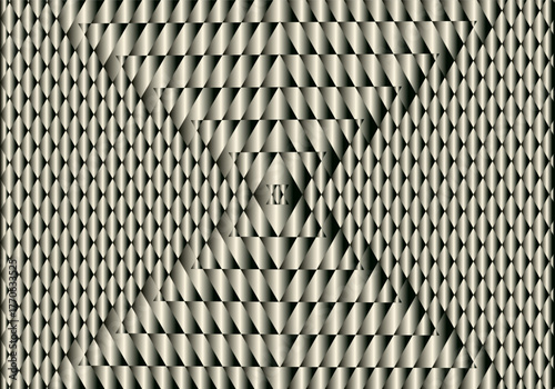 Abstract geometric pattern with optical illusion and gradient shading effect