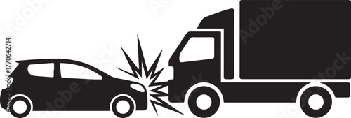 truck with trailer on the road illustration