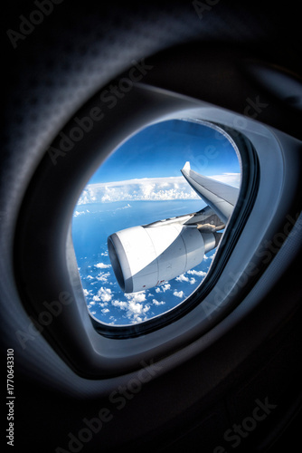 airplane window view