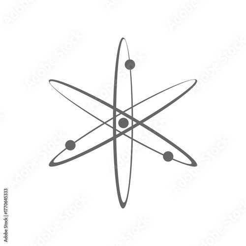 Atom electrons icon isolated on white background