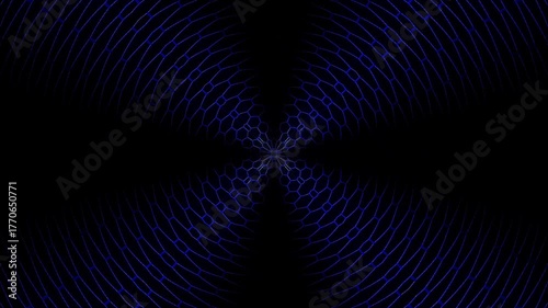 Abstract background moving stripes and flashing with shining light lines. Animation with circles	