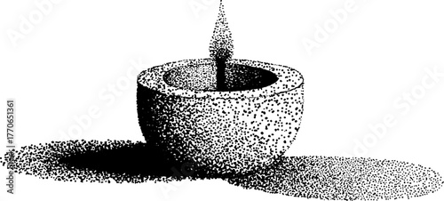 Minimalist black and white marble candle holder design for home decor