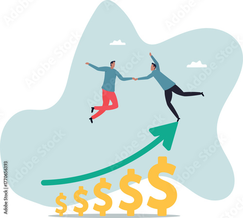 Increase profit, financial advisor help increase earning, income or revenue, growing wealth, profit growth or funding support,about a man and his life.