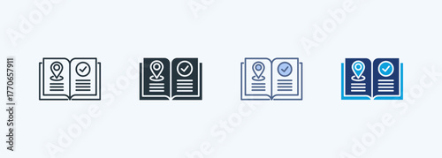 Guide Book Icon Multiple Style