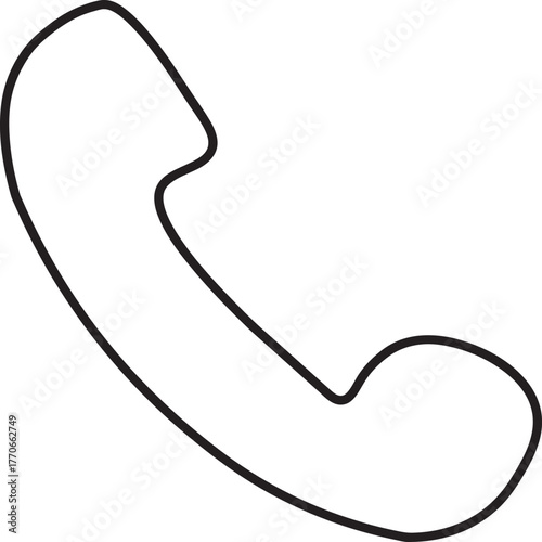 Phone Receiver Outline Communication Telephone Call Contact Service Support Icon