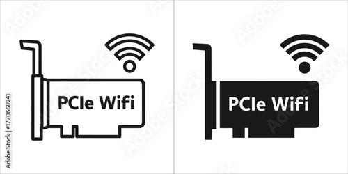 Pcie wifi card icon, a wireless network adapter for computer